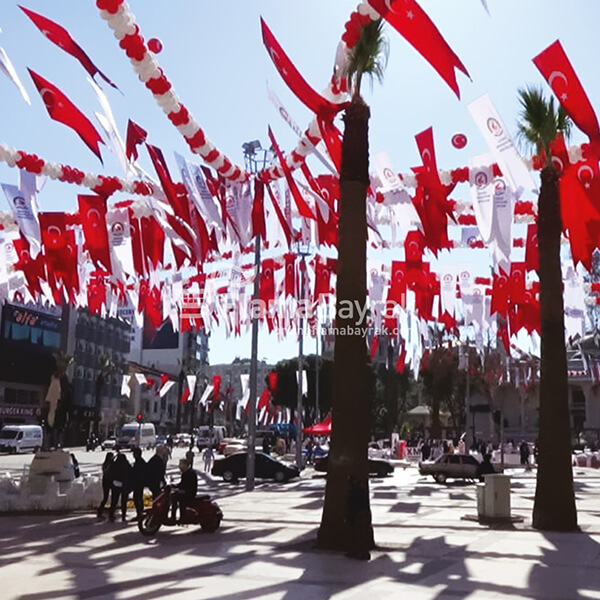 Kirlangic Meydan Bayraklari Türk Bayrağı