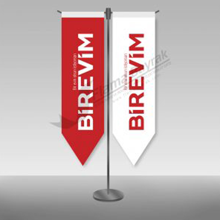 Birevim 2li T Tipi Masa Bayrağı