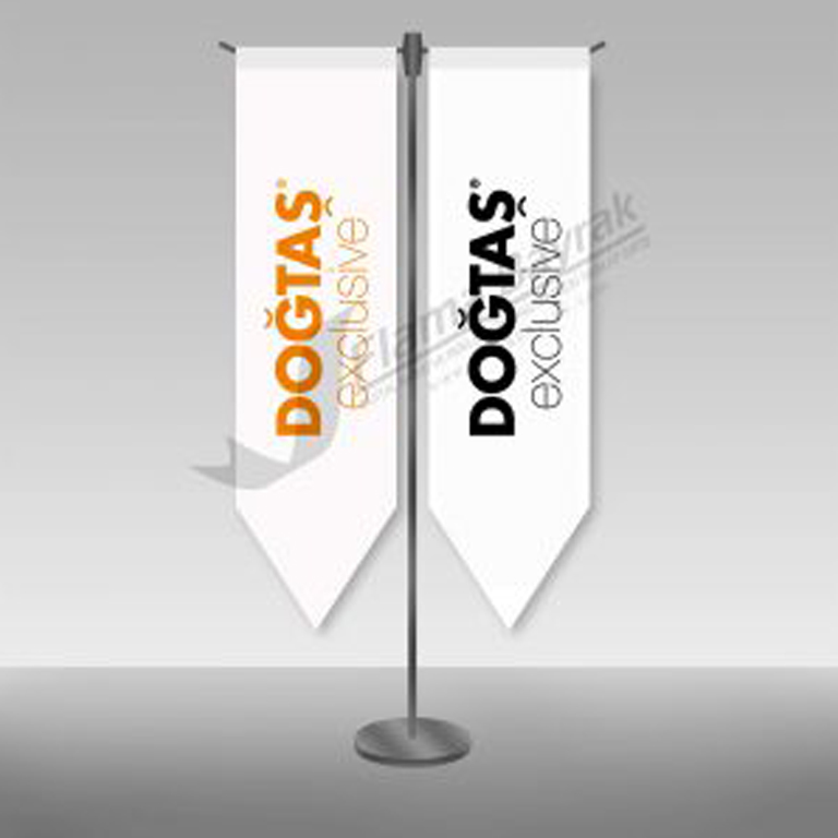 Doğtaş 2 li T tipi Masa Bayrağı