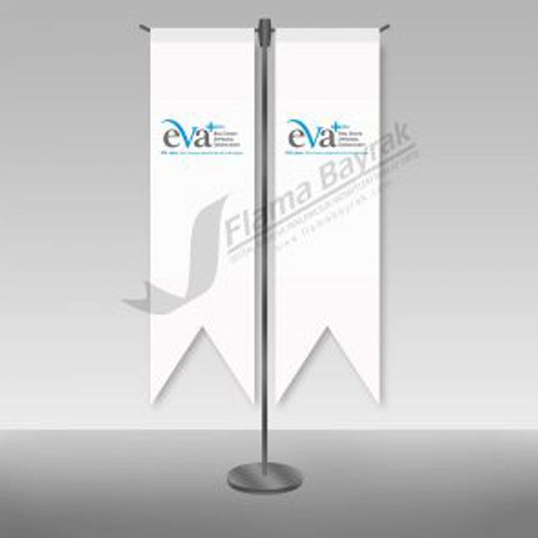 Evaplus 2 li T Tipi Masa Bayrağı
