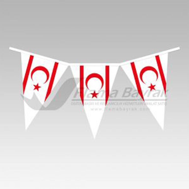 Kıbrıs İpe Dizili Bayrak
