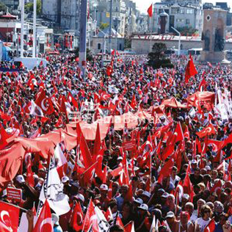 Miting Sopalı Türk Bayrağı