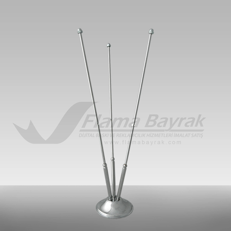 3 Lü Masa Bayrağı Direği