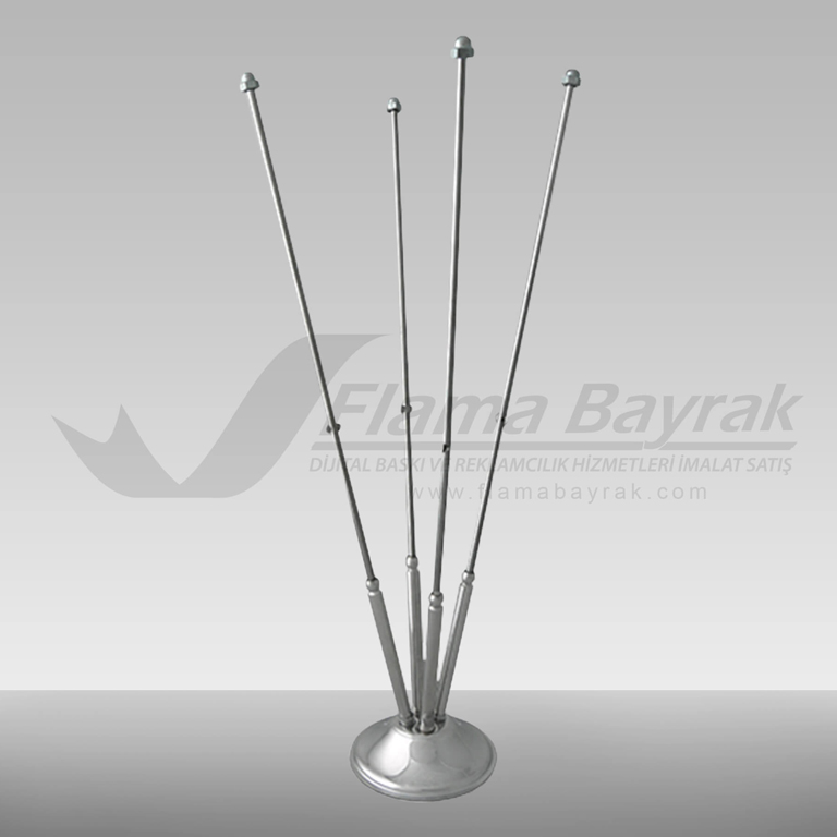 4 Lü Masa Bayrağı Direği