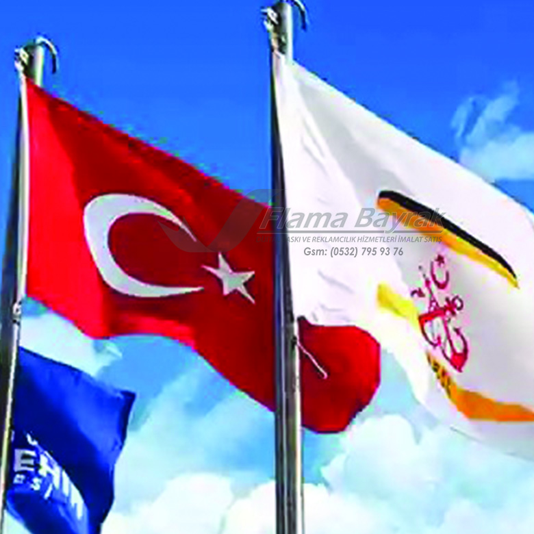 Logolu Gonder Bayragi Firma logolu gönder bayrağı