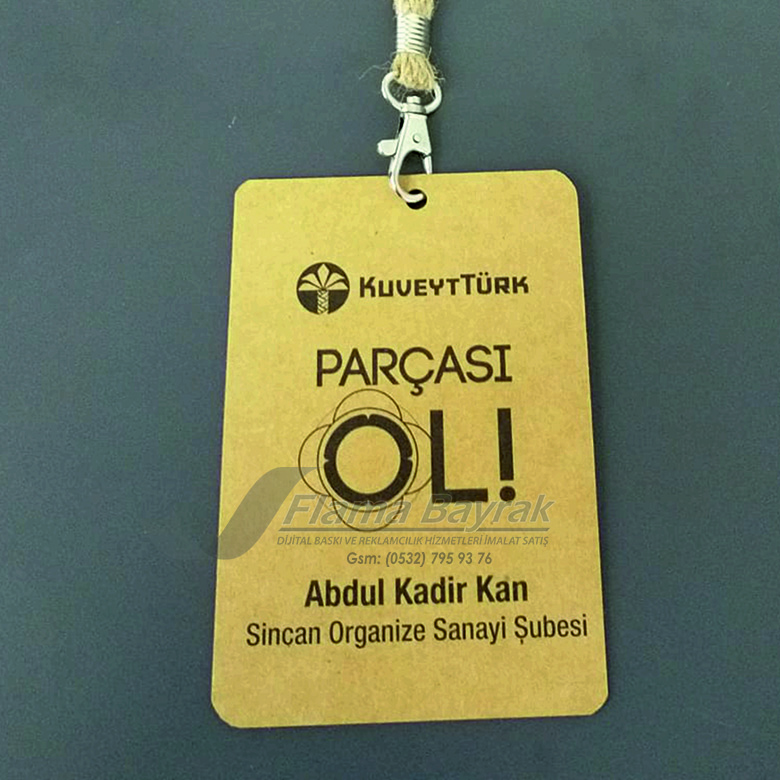 Yaka Kartı Tek Kancalı Kuveyt Türk