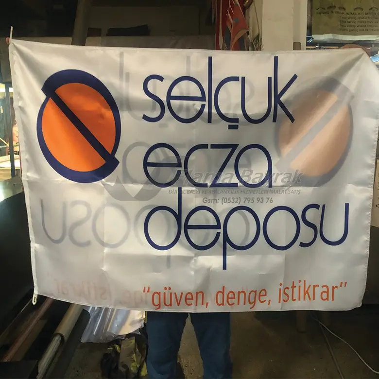 %name Çiftkat Saten Firma Bayrağı
