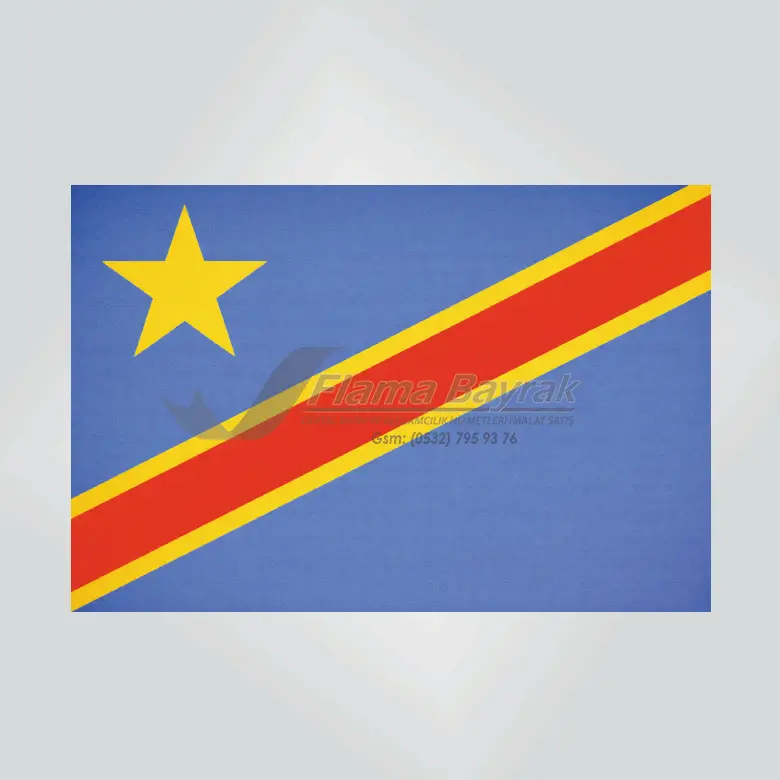 Kongo Demokratik Cumhuriyeti Bayrağı