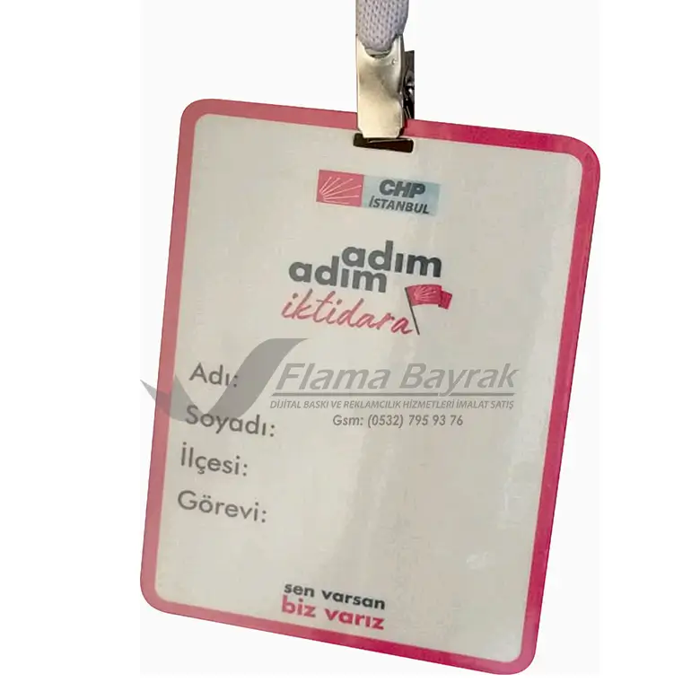 Yaka Kartı Tek Kancalı CHP İstanbul