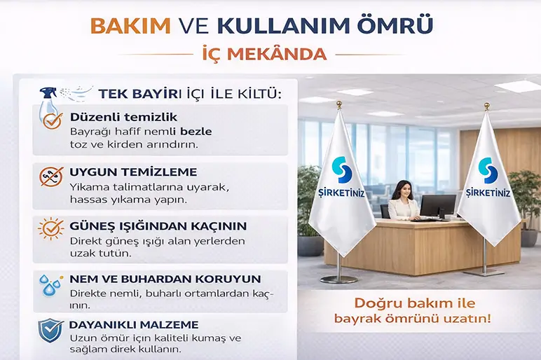 %name Ofis İçi Şirket Bayrağı
