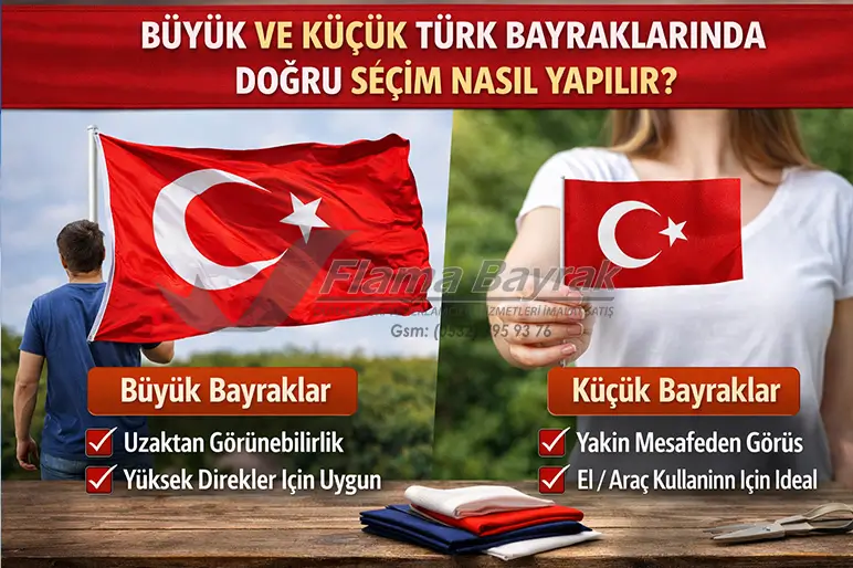 %name Büyük Türk Bayrakları ile Küçük Türk Bayrakların Kumaşları Arasında Fark Var mı?