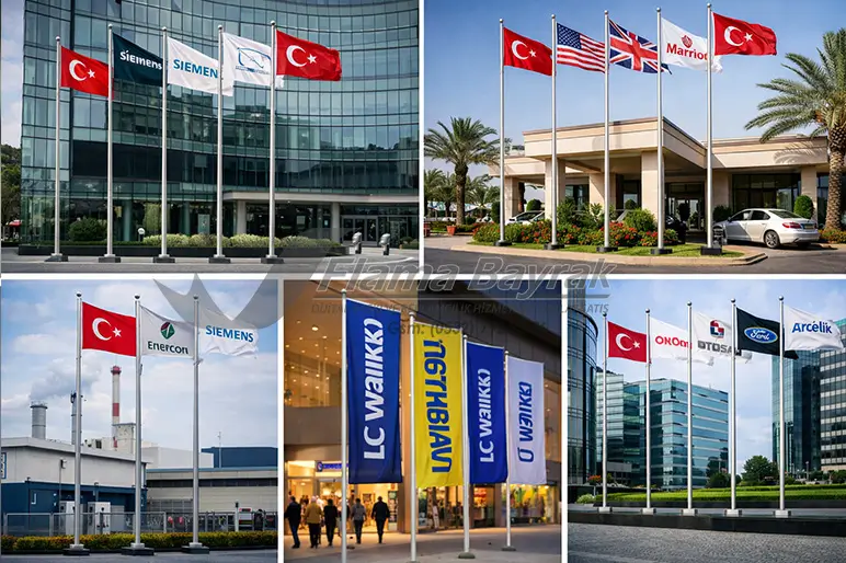 %name Şirket Önü Direk Bayrağı