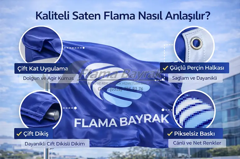 %name Saten Şirket Flaması