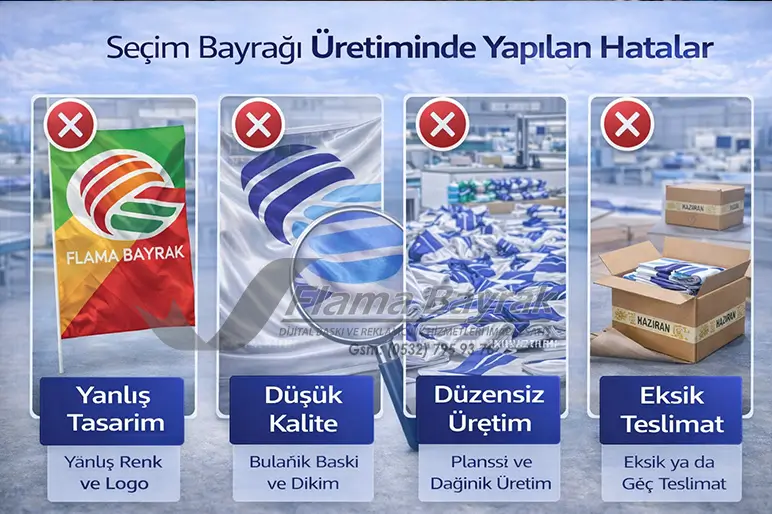 %name Seçim Bayrakları Toptan İmalatı