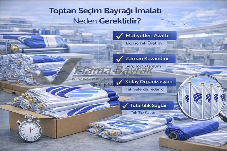 %name Seçim Bayrakları Toptan İmalatı