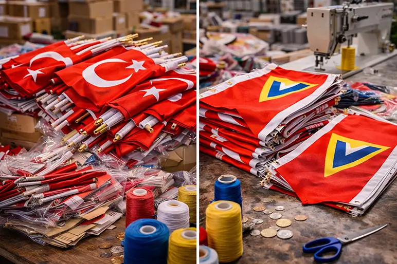 %name Logolu Flama Bayrak Basımı