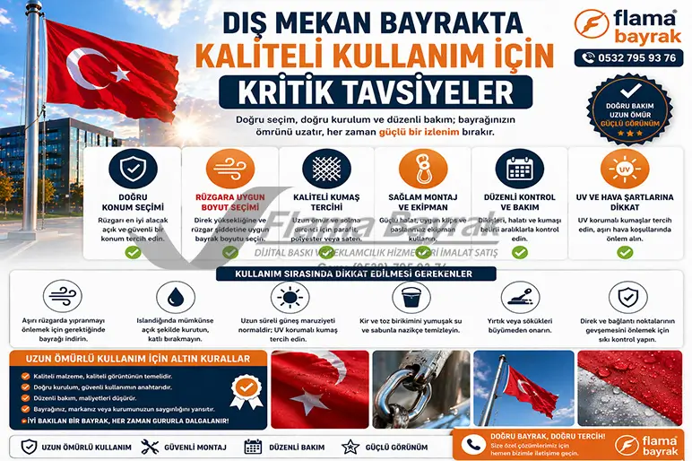 %name Dış Mekan Bayrak Nasıl Olmalı Uzun Ömürlü Seçim İçin Ne Yapılmalı?