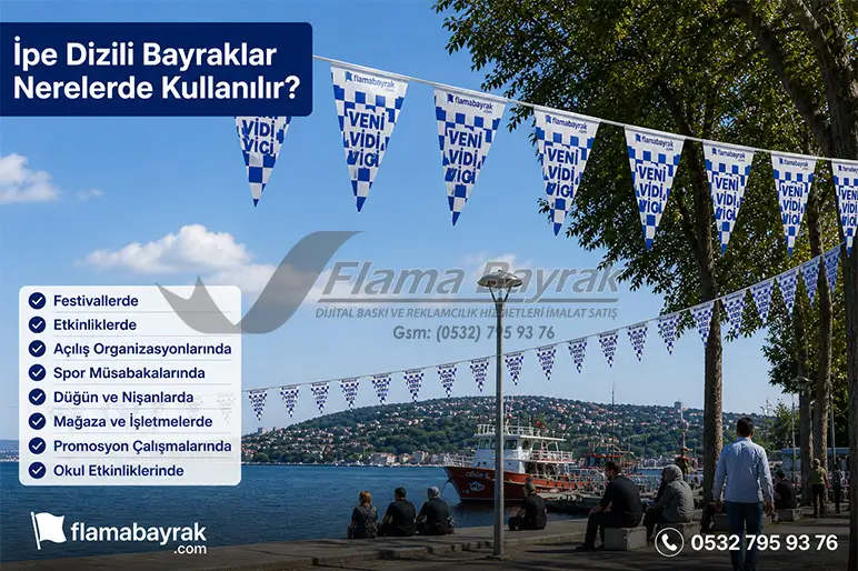 %name İpe Dizili Bayrak Baskı
