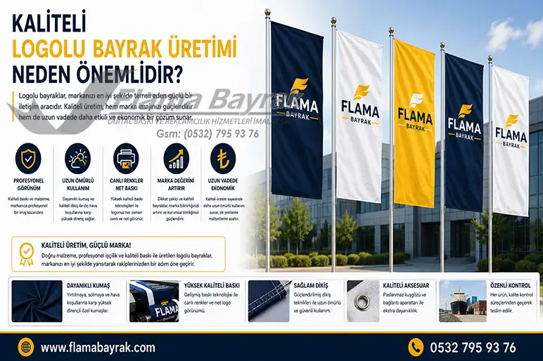 Yüksek Kalite Logolu Bayrak Üretimi %name Yüksek Kalite Logolu Bayrak Üretimi