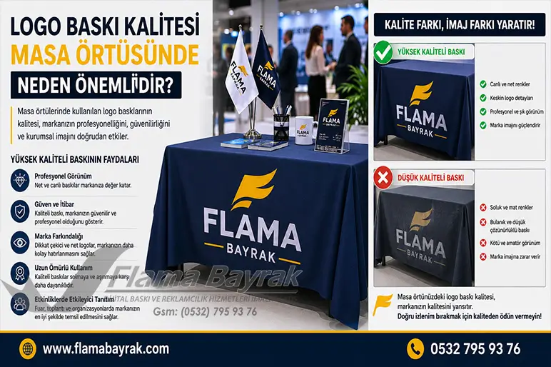 %name Logo Baskılı Masa Örtüsü