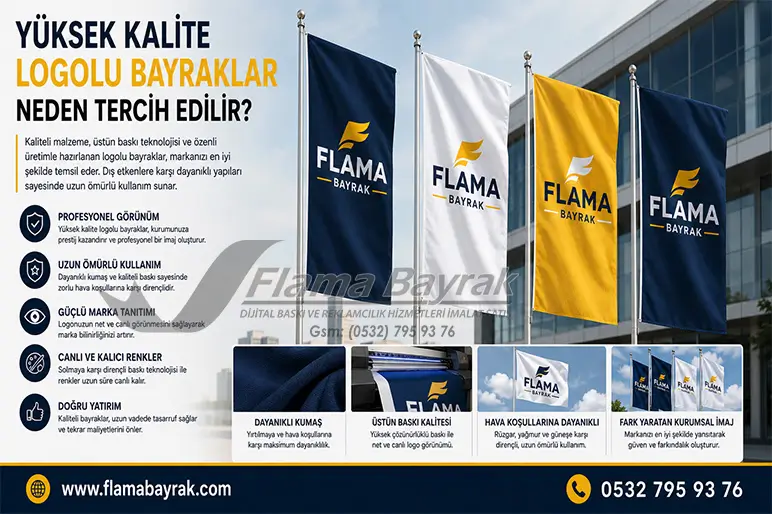 Yüksek Kalite Logolu Bayrak Üretimi %name Yüksek Kalite Logolu Bayrak Üretimi